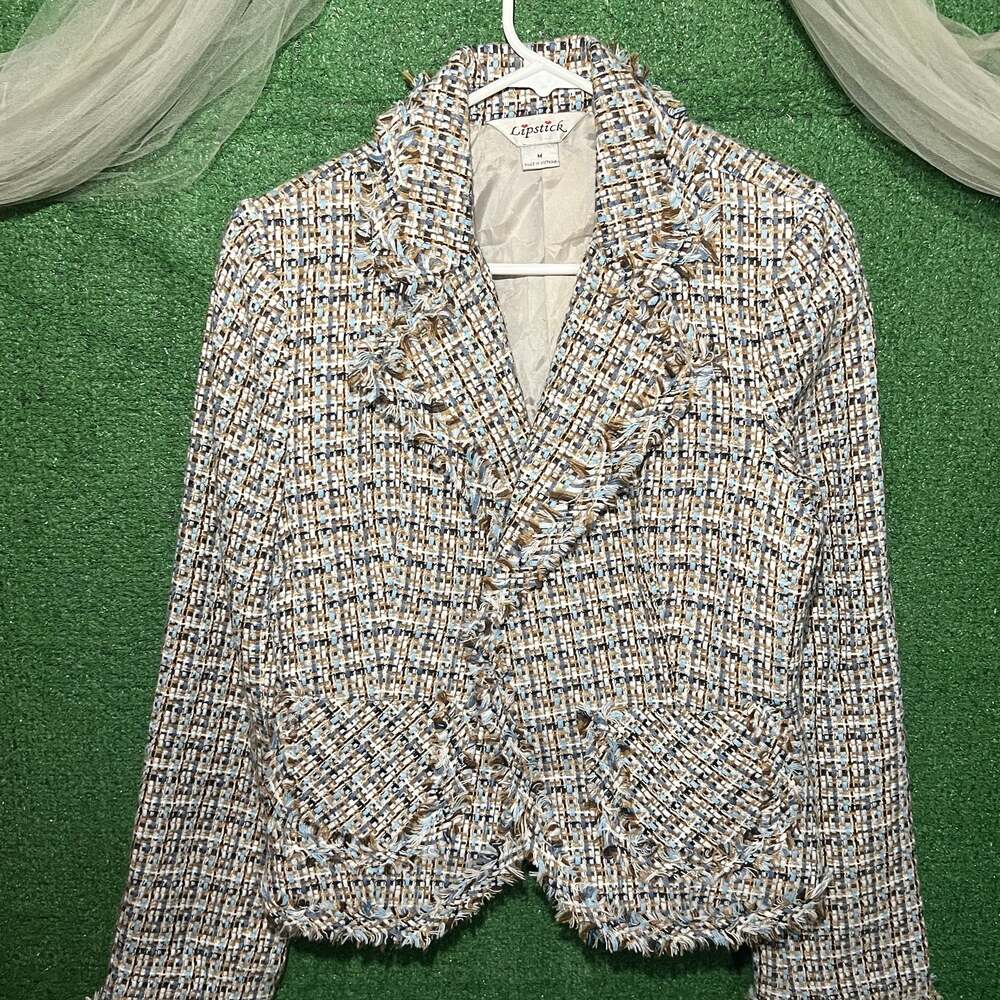 Lipstick brand Adeline Boucle Clarise inspired Jacket in Ochre Multi
